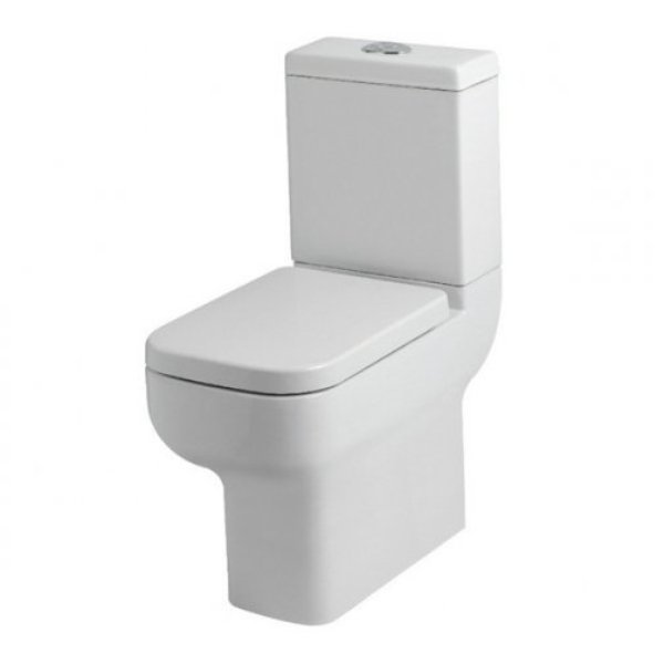 BSUK Options 600 Close to Wall Close Coupled Toilet with Cistern and Soft Close Seat - White