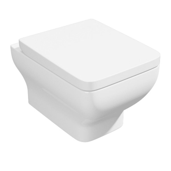 BSUK Options 600 Wall Hung Toilet With Soft Close Seat - White