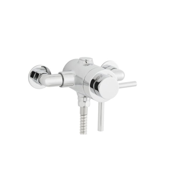 BSUK Plan 1 Outlet Thermostatic Exposed Shower Valve - Chrome