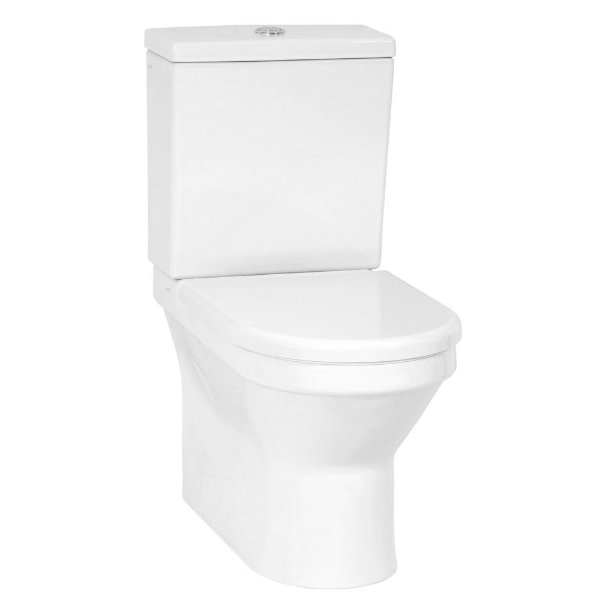 BSUK Style Close Coupled Toilet With Cistern and Soft Close Seat ? White