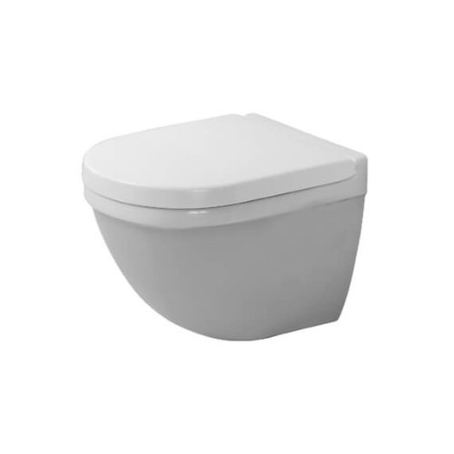 Duravit Starck 3 Wall Mounted Compact Toilet And Soft Close Seat - White