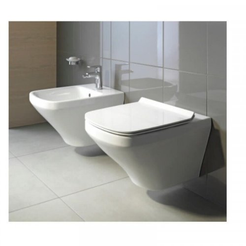 Duravit Durastyle Wall Hung Rimless Toilet And Set - White - Image 3