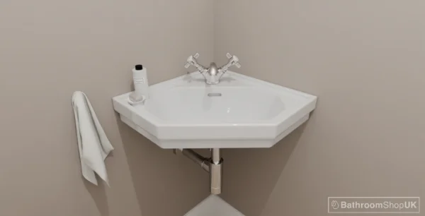 Duravit 1930 Series Wall Hung Corner Basin - 595mm Wide