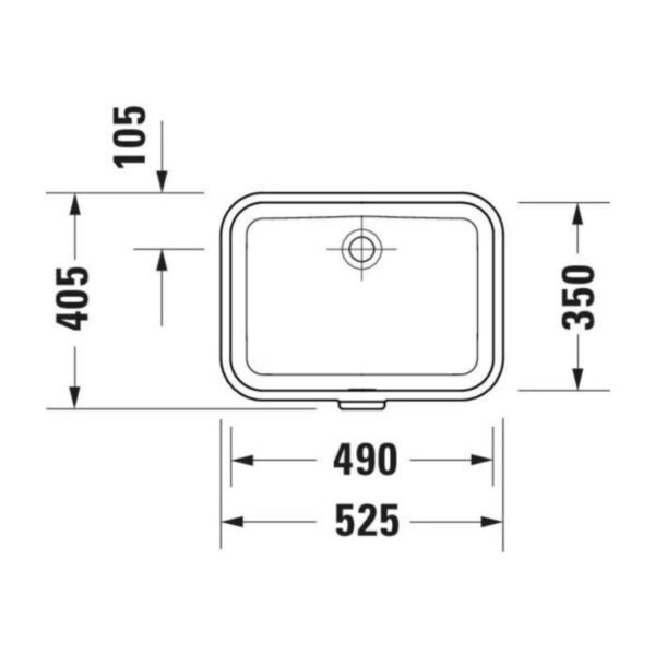 Duravit Soleil By Starck Undercounter Basin - No TH - 490mm - White Alpin - Image 2