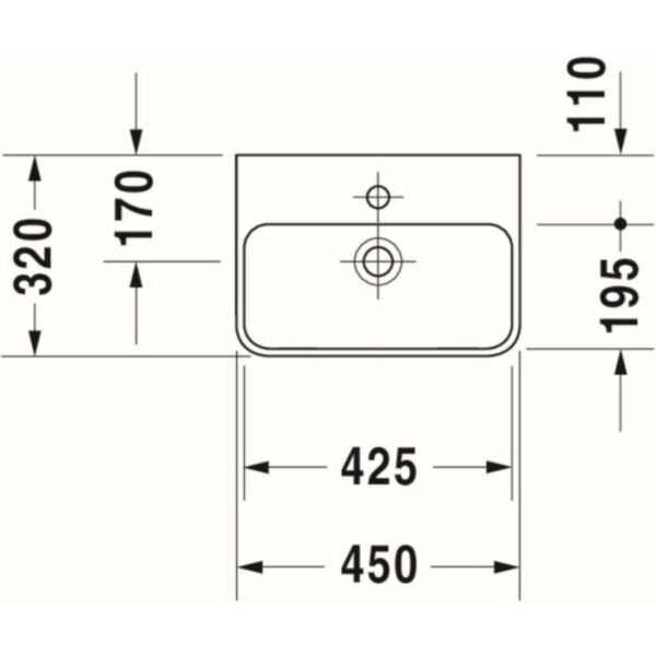 Duravit Me By Starck Basin - 450mm - Pedestal Options - Image 6