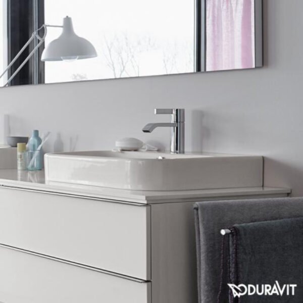 Duravit Happy D2 Countertop Basin - 1 TH - 600mm - White Alpin - Image 2