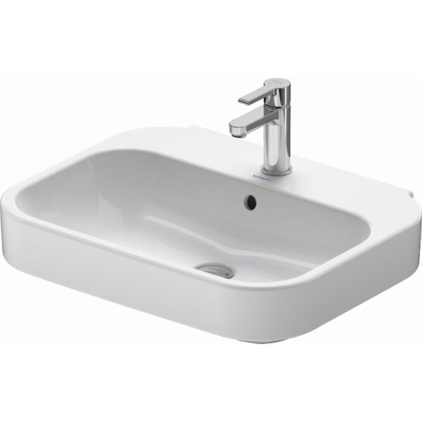 Duravit Happy D2 Basin - 1 TH - 600mm - Pedestal Options