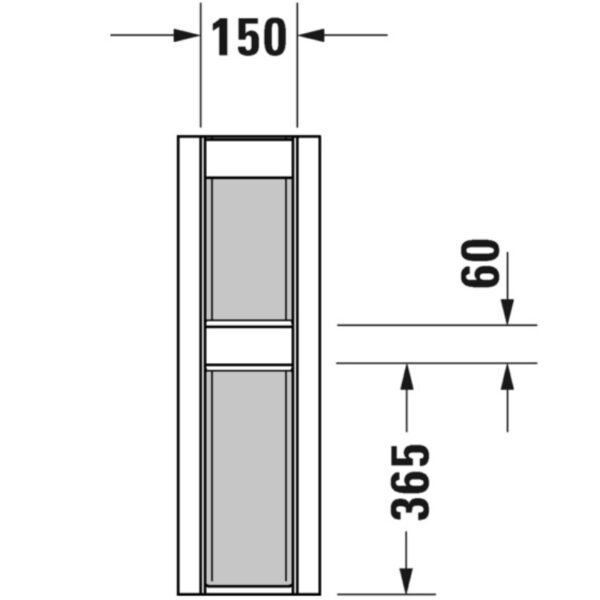 Duravit Happy D2 Basin - 1 TH - 600mm - Pedestal Options - Image 7