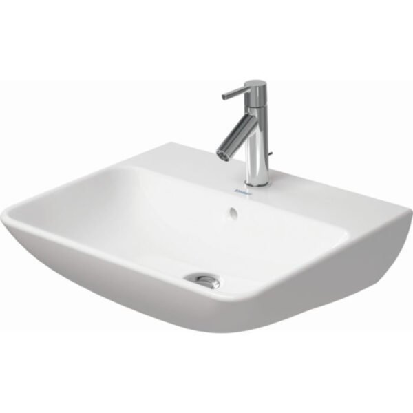 Duravit Me By Starck Basin With Overflow - 1 TH - 550mm - Pedestal Options