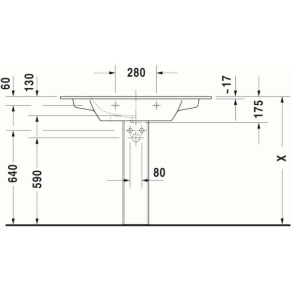 Duravit Me By Starck Basin - 1030mm - Pedestal Options - Image 10