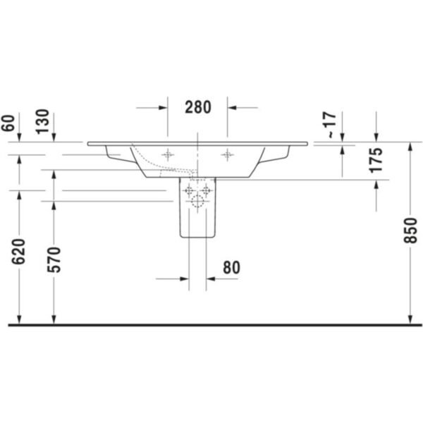 Duravit Me By Starck Basin - 1030mm - Pedestal Options - Image 9
