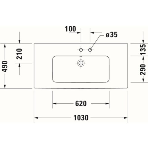 Duravit Me By Starck Basin - 1030mm - Pedestal Options - Image 8