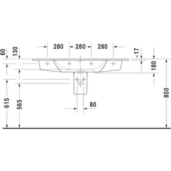 Duravit Me By Starck Basin - 1230mm - Pedestal Options - Image 9