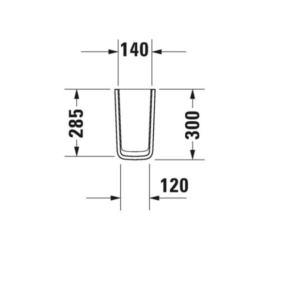 Duravit Me By Starck Basin - 630mm - Pedestal Options - Image 8