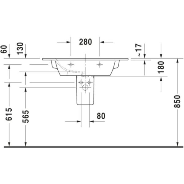 Duravit Me By Starck Basin - 830mm - Pedestal Options - Image 9