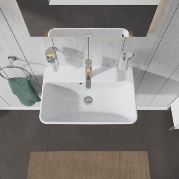 Duravit Me By Starck Compact Basin - 1 TH - 600mm - Image 3