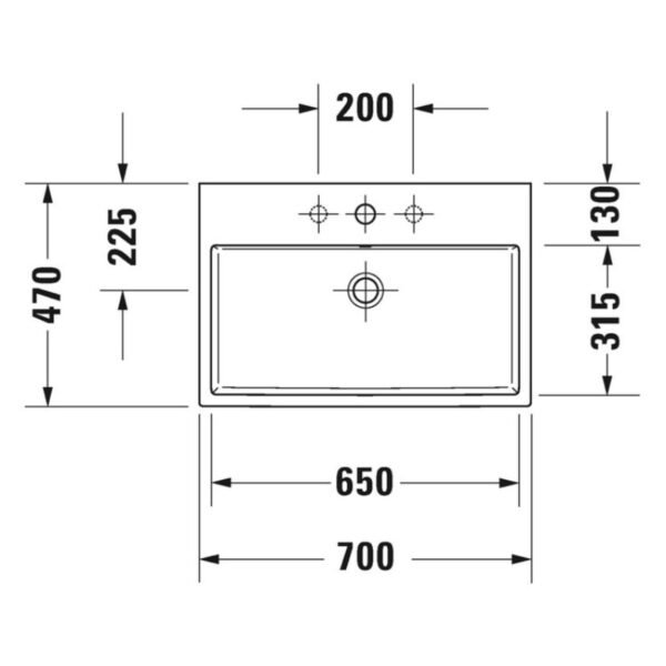 Duravit Vero Air Basin - 700mm - Image 7