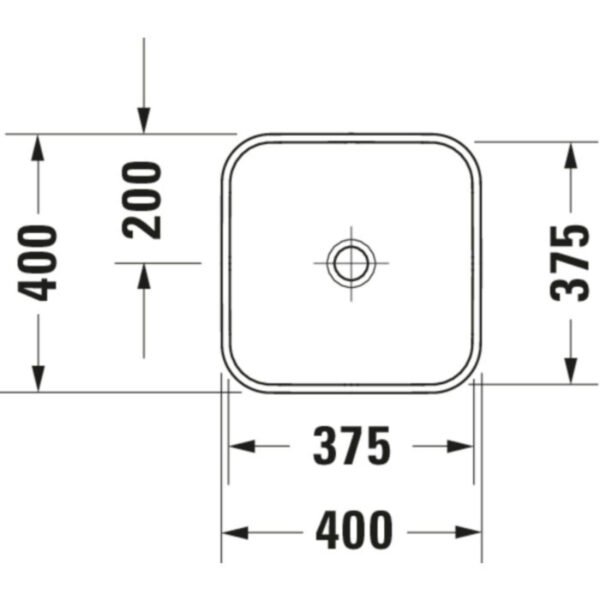 Duravit Happy D.2 Plus Countertop Basin - No TH - 400mm - Image 4