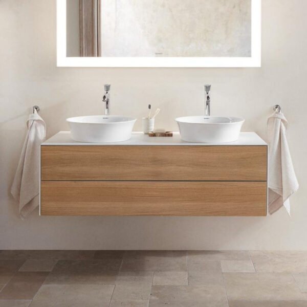 Duravit Tulip Countertop Basin - No TH - 430mm - White Alpin - Image 4