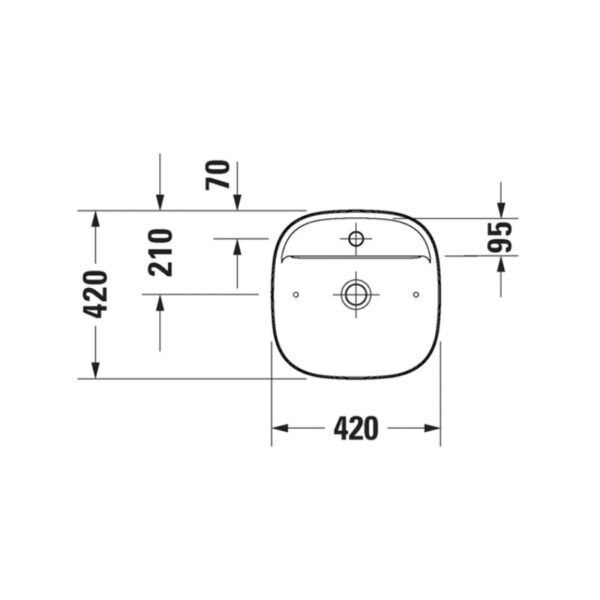 Duravit Zencha Ground Countertop Basin - 420mm - Image 3