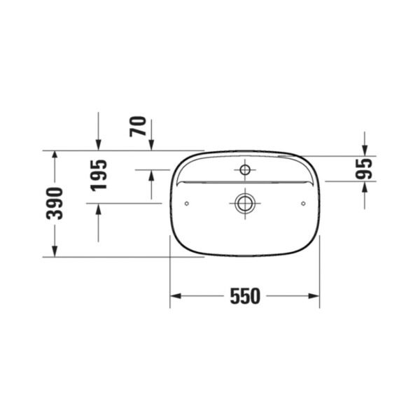 Duravit Zencha Ground Countertop Basin - 550mm - Image 5