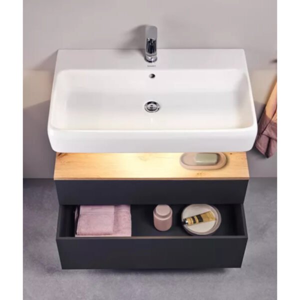 Duravit Qatego Basin With Overflow - 800mm - Image 2