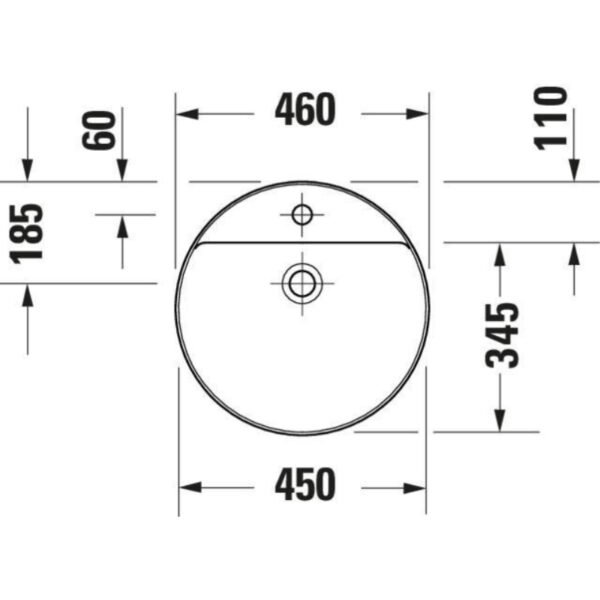 Duravit Vitrium Countertop Basin - 460mm - Image 5