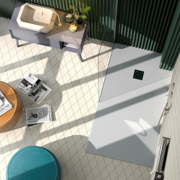 Sommer Essenza Slate Shower Tray - Grey Slate - Size Options - Image 4