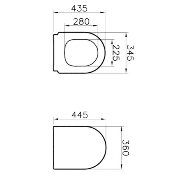 Vitra Integra Standard Toilet Seat And Cover With Chrome Hinges - White - Image 2