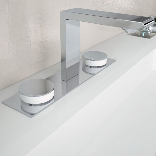 Vitra Memoria 3 Hole Basin Mixer Tap - Chrome - Image 3