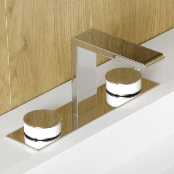 Vitra Memoria 3 Hole Basin Mixer Tap - Chrome - Image 4