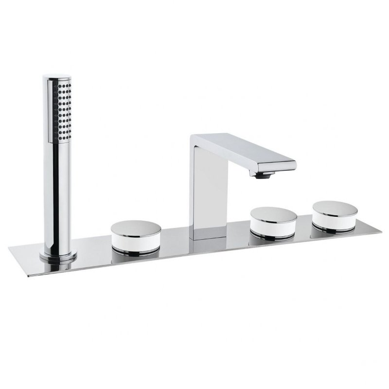 Vitra Memoria 5 Hole Bath Shower Mixer Tap - Chrome