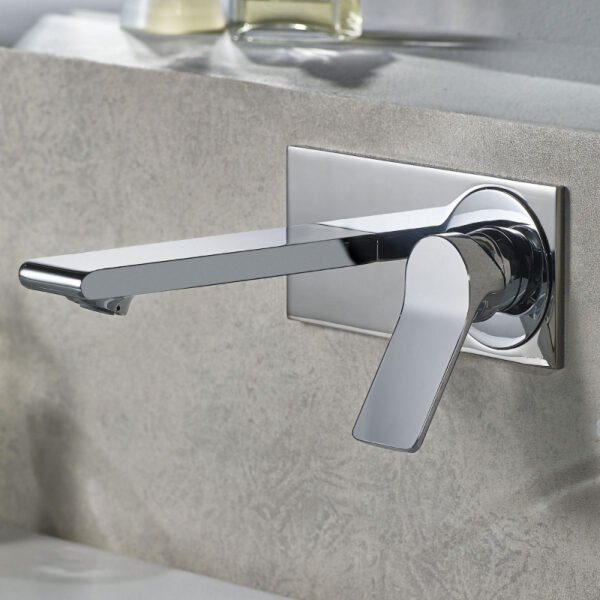Vitra Memoria Wall Mounted Basin Mixer Tap - Chrome - Image 3