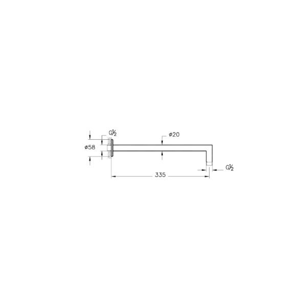 Vitra Origin Connection Pipe 90 Degree - Image 3