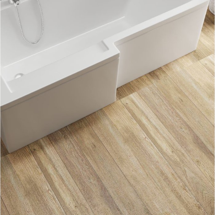 Vitra Neon Shower Bath Front Panel - 1700mm Wide - White