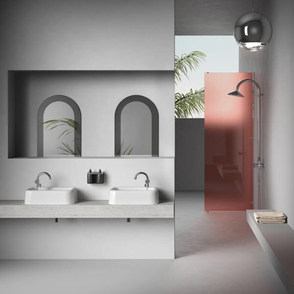 VitrA Liquid Two Tone Mirror - 800mm x 565mm - Matt Black - Image 2