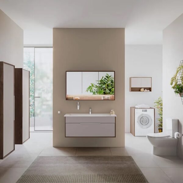 Vitra Integra Double Under Counter Basin - 1200mm Wide - 2 TH - White - Image 2