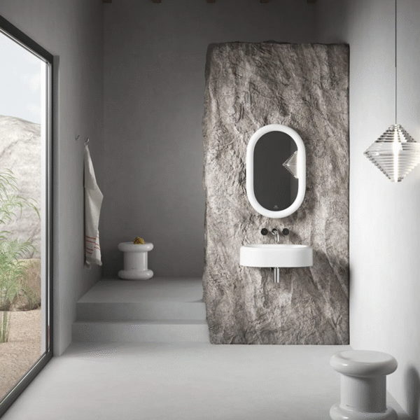 Vitra Liquid Wall Hung Basin Without Overflow - 600mm Wide - White - Image 2