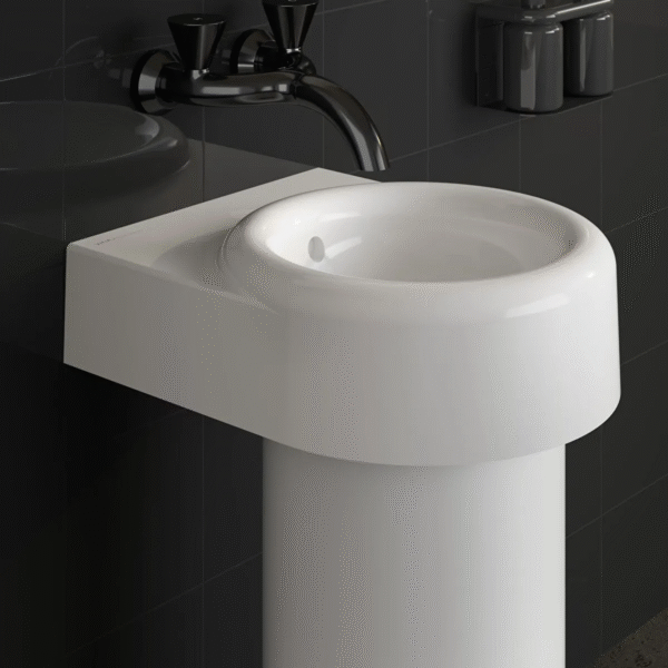 Vitra Liquid Wall Hung Cloakroom Basin With Overflow - 400mm Wide - White