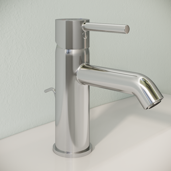 Vitra Minimax S Mono Basin Mixer Tap With Pop Up Waste - Chrome - Image 5