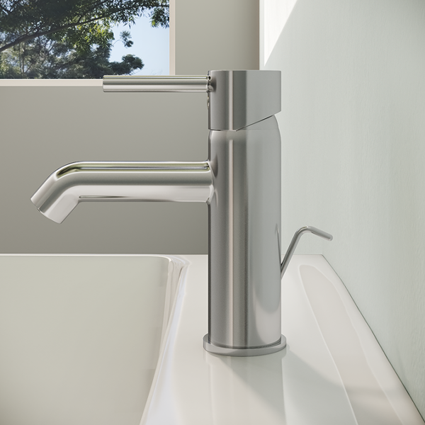 Vitra Minimax S Mono Basin Mixer Tap With Pop Up Waste - Chrome - Image 4
