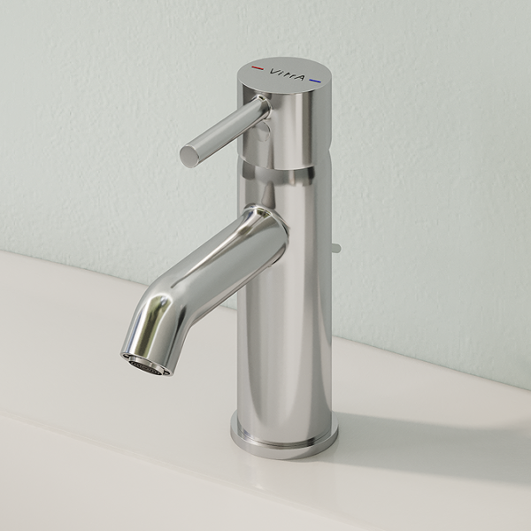 Vitra Minimax S Mono Basin Mixer Tap With Pop Up Waste - Chrome