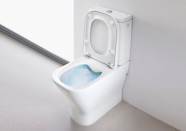 Roca The Gap Compact Back To Wall Rimless Close Coupled Toilet - White - Image 5