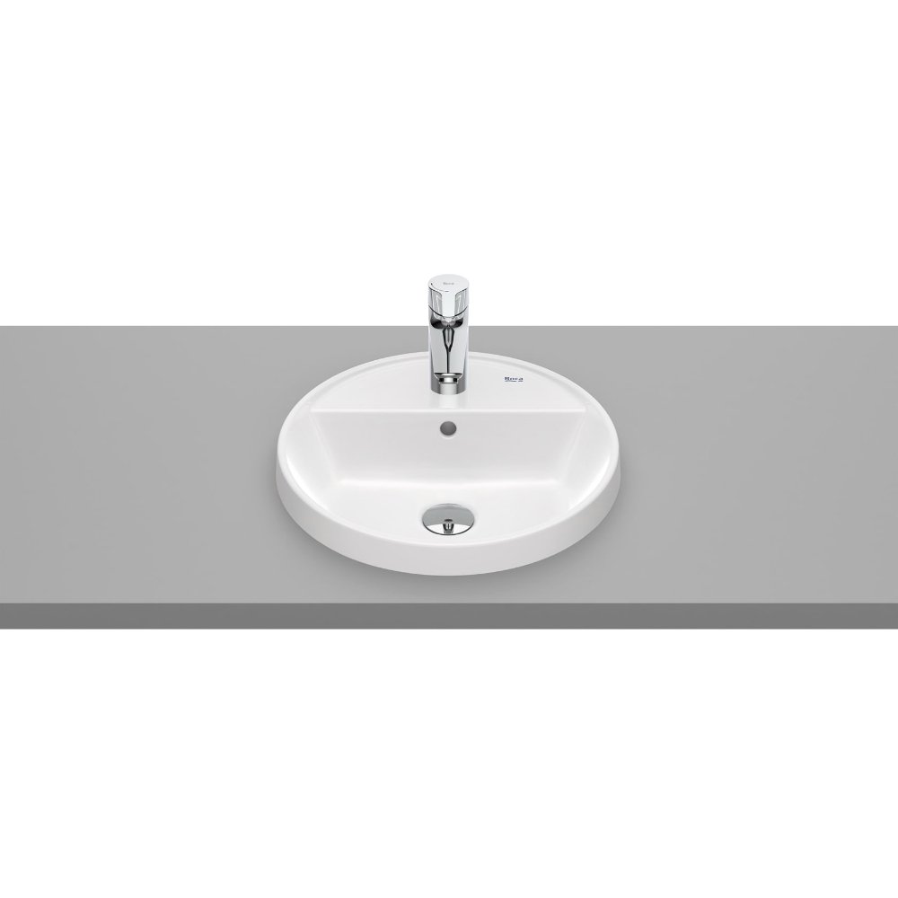 Roca The Gap Inset Basin - 400mm Wide - 1 TH - White