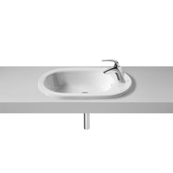 Roca Meridian-N Inset Basin - 600mm Wide - 1 TH - White