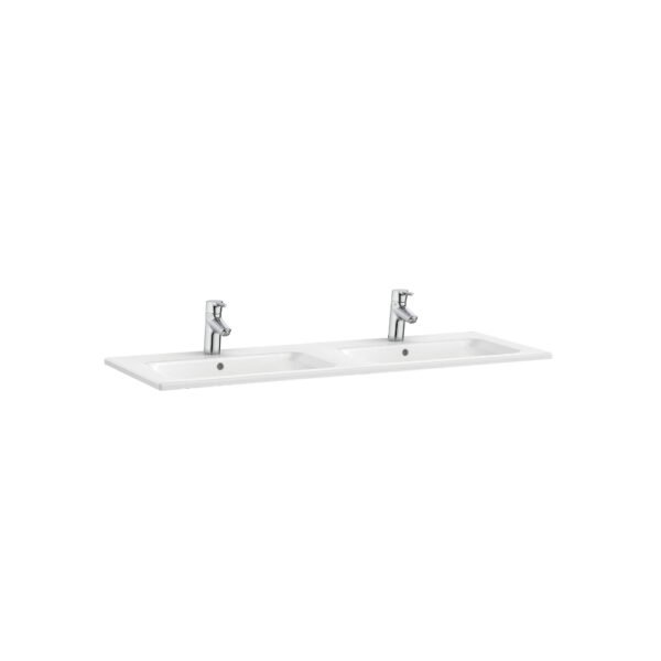 Roca The Gap Double Vanity Basin - 1200mm Wide - 2 TH - White