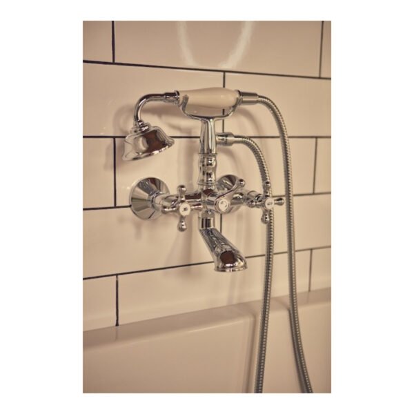 Roca Carmen Wall Mounted Bath Shower Mixer Tap With Kit - Chrome - Image 3