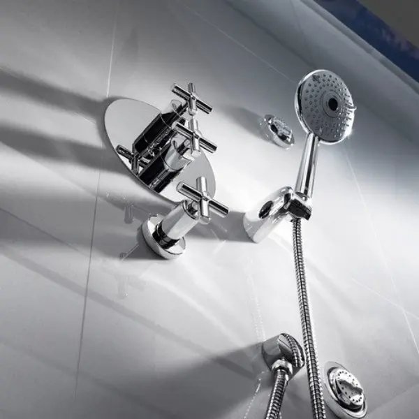 Roca Loft-T 2 Outlet Thermostatic Shower Valve - Chrome