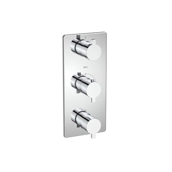 Roca -Naia 3 Outlet Built-in Thermostatic Shower Mixer - Chrome