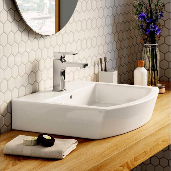 Roca Escuadra Mono Basin Mixer Tap - Chrome - Image 3